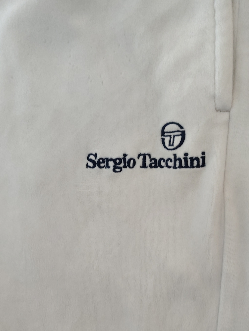 Sergio Tacchini White Top with Navy Embroidered Logo